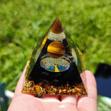 Amethyst Orgonite Pyramid - Orgone Energy Generator