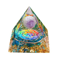 Amethyst Orgonite Pyramid - Orgone Energy Generator