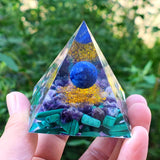 Amethyst Orgonite Pyramid - Orgone Energy Generator