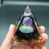 Amethyst Orgonite Pyramid - Orgone Energy Generator