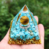 Amethyst Orgonite Pyramid - Orgone Energy Generator