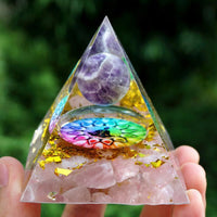 Amethyst Orgonite Pyramid - Orgone Energy Generator