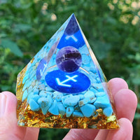 Amethyst Orgonite Pyramid - Orgone Energy Generator