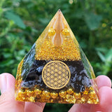 Amethyst Orgonite Pyramid - Orgone Energy Generator