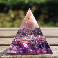 Amethyst Orgonite Pyramid - Orgone Energy Generator